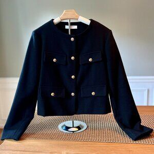 Black Button Tweed Jacket